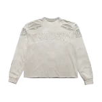 Satoshi Nakamoto Patchwork Gray Sweatshirt , made with the detailed gray finishing.