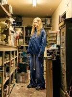 Satoshi Nakamoto Washed Blue Hoodie - Premium streetwear fit