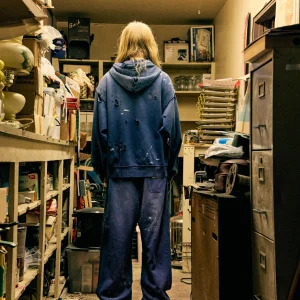 Satoshi Nakamoto Washed Blue Hoodie - Premium streetwear fit