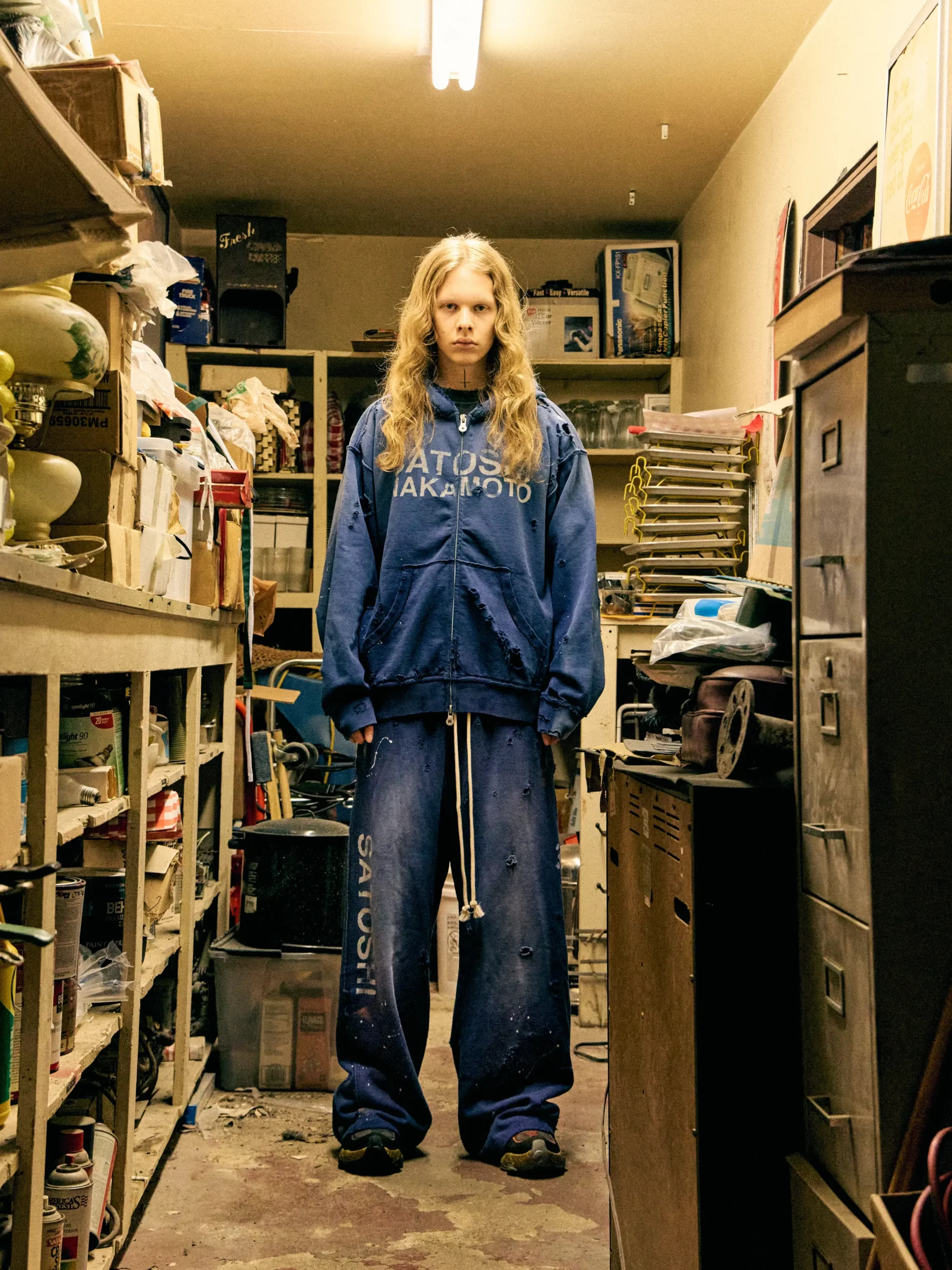 Satoshi Nakamoto Washed Blue Hoodie Satoshi Nakamoto Washed Blue Hoodie - Premium streetwear fit