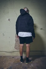 Satoshi Nakamoto Black Hoodie contains full front zipper closer with oversized relaxed fit.
